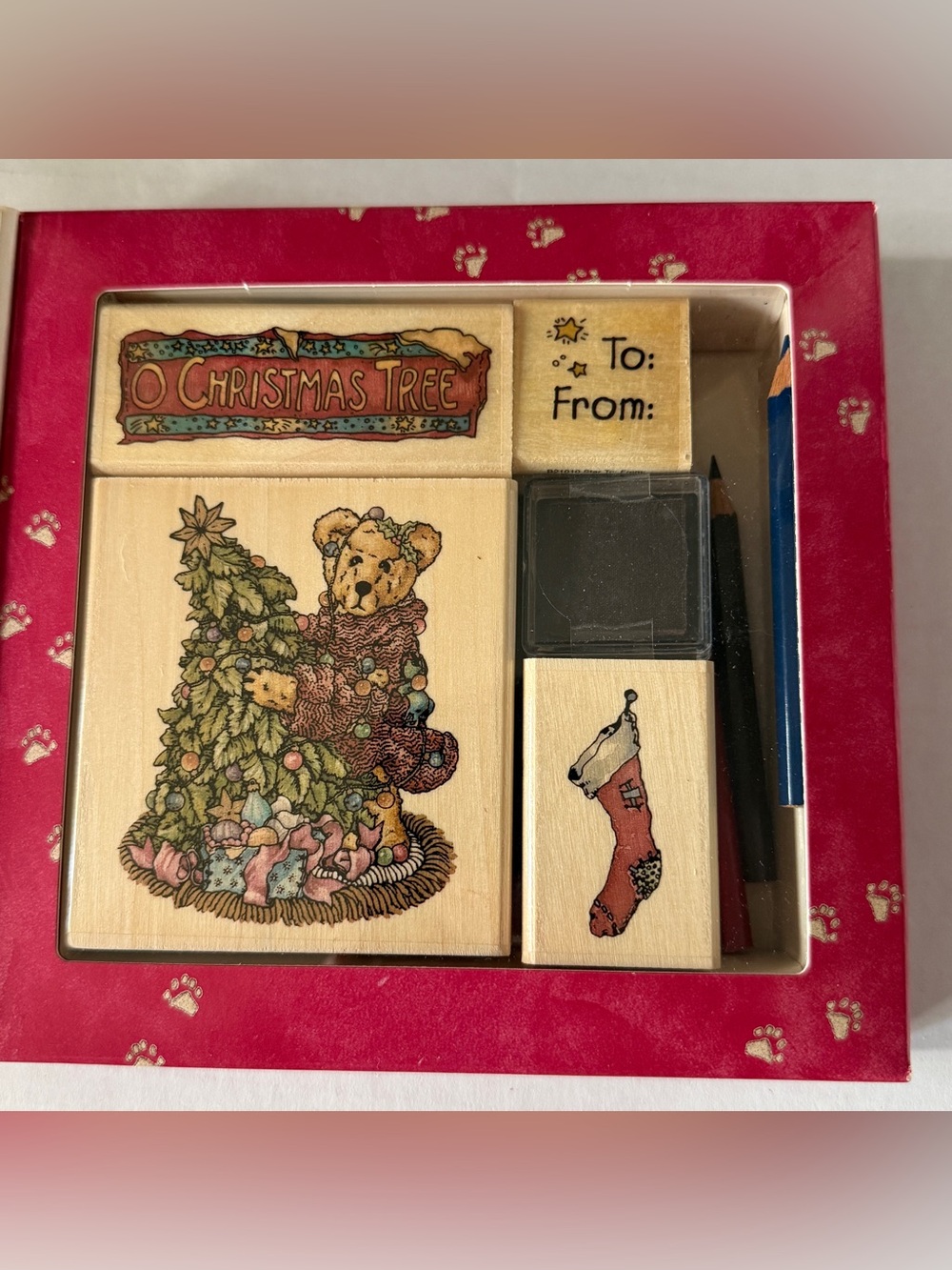 Boyds Bears & Friends Holiday Rubber Stamp Kit 1990s NIP